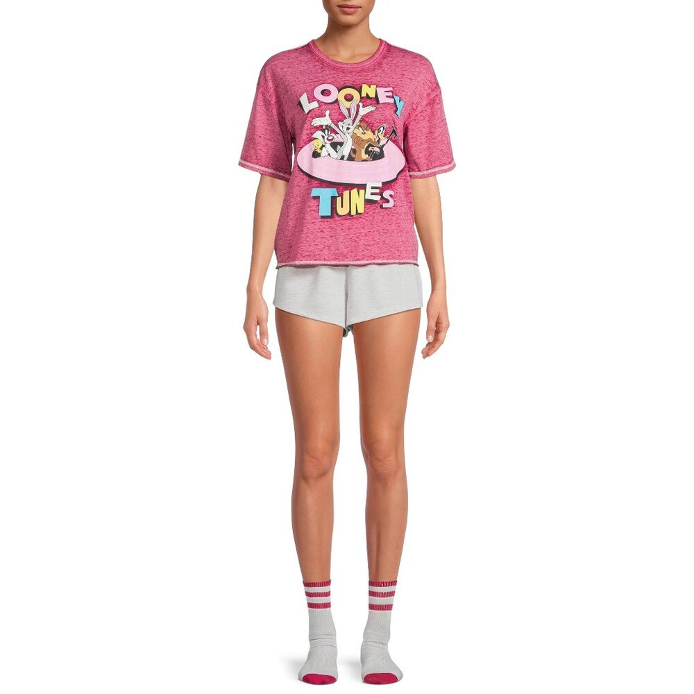 Warner Bros. Women's Looney Tunes, 3c Short Pajamas, Shirt, Shorts, & Socks, 3X